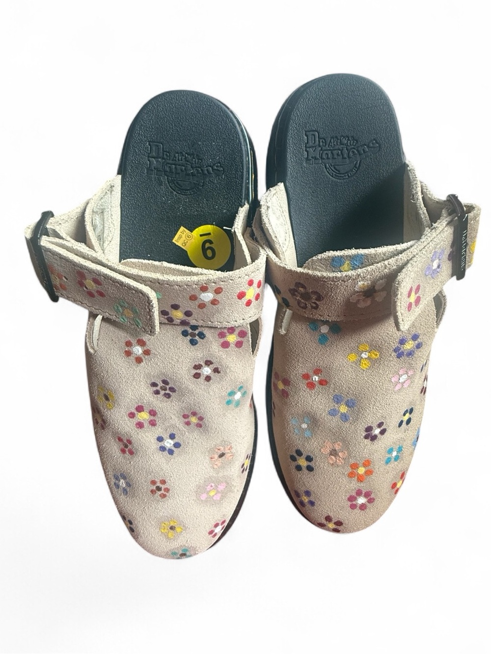 Custom Hand-Painted Dr. Martens Carlson Clogs Floral Sz 9 - Picture 9 of 17